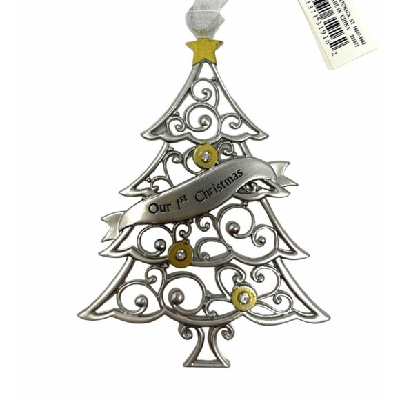 Ganz - Christmas Tree Ornament Engraved With‎ "Our 1st Christmas" - Picture 1 of 5